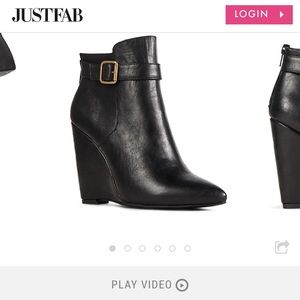 👢Justfab Taya Ankle Wedge Booties NWT